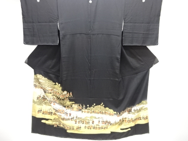 JAPANESE KIMONO / TOMESODE / KINSAI / DAIMYOS PROCESSION